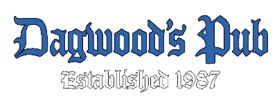 The logo for dagwood's pub.